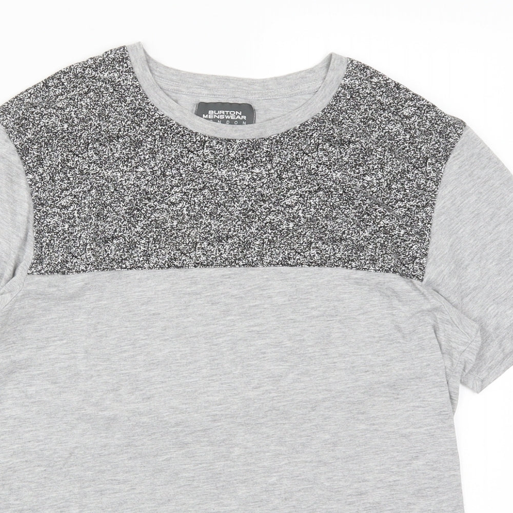 Mens UK Size S Burton Grey  T-Shirt