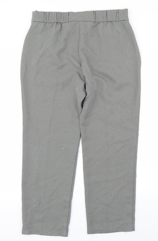 Classic Womens Black Polka Dot  Trousers  Size 14 L25 in