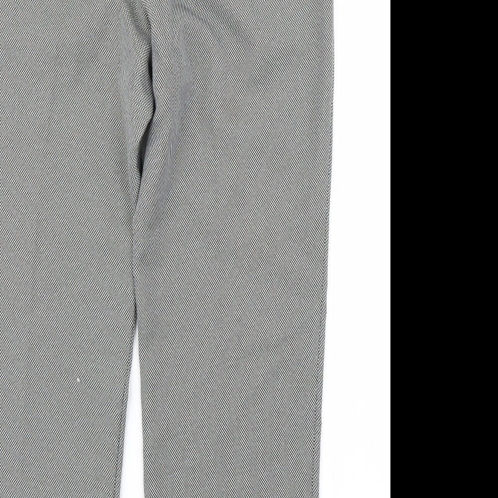 Classic Womens Black Polka Dot  Trousers  Size 14 L25 in