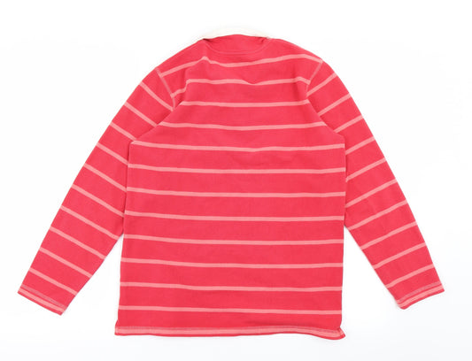 Cotton Traders Mens Red Striped   Polo Size XS