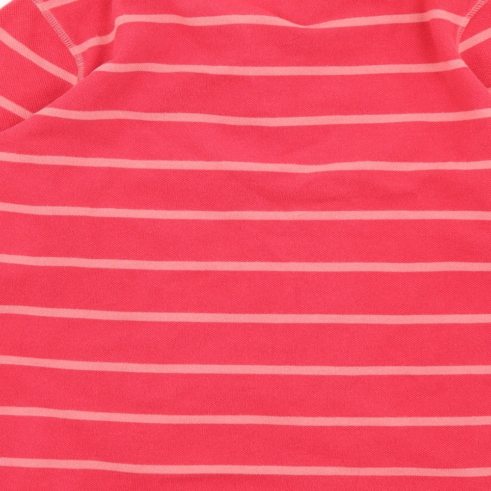 Cotton Traders Mens Red Striped   Polo Size XS