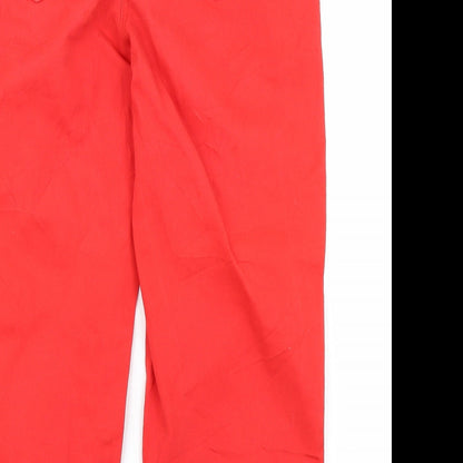 Womens UK Size 12 Papaya Regular Fit Capri Red Jeans