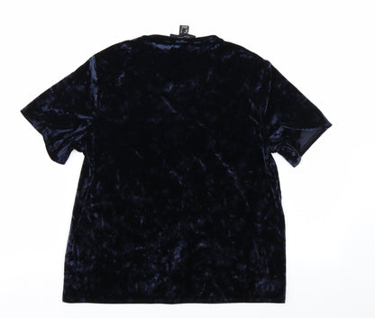 Womens UK Size 10 Atmosphere Blue Basic T-Shirt