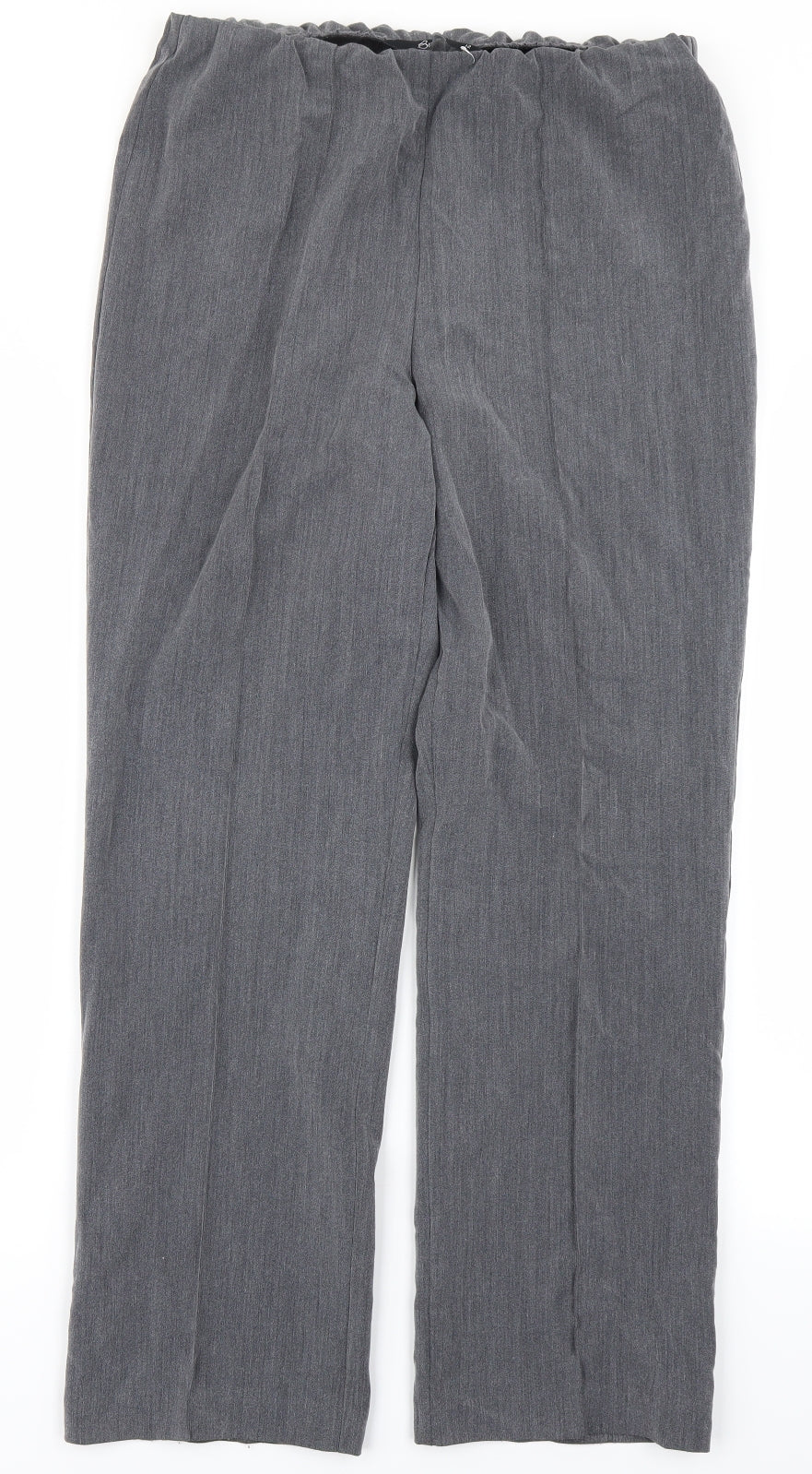 BM Collection Womens Grey   Trousers  Size 12 L27 in