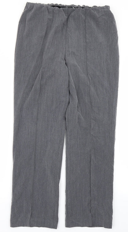 BM Collection Womens Grey   Trousers  Size 12 L27 in