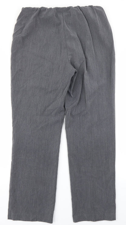 BM Collection Womens Grey   Trousers  Size 12 L27 in
