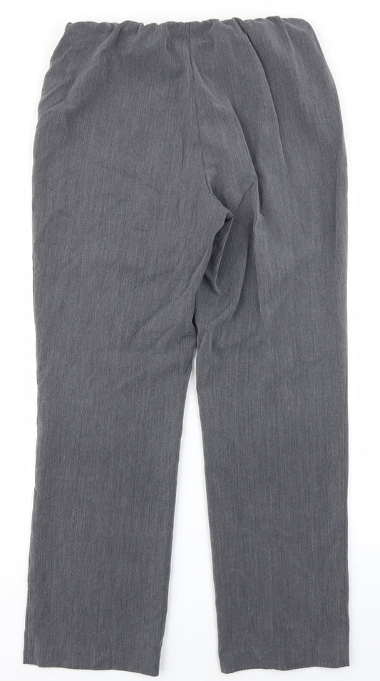 BM Collection Womens Grey   Trousers  Size 12 L27 in