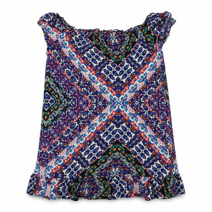F&F Womens Blue Batik  A-Line  Size 10