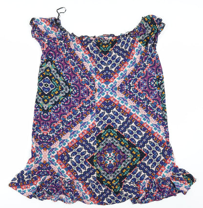 F&F Womens Blue Batik  A-Line  Size 10