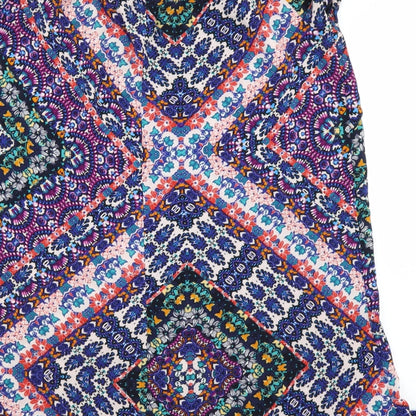 F&F Womens Blue Batik  A-Line  Size 10
