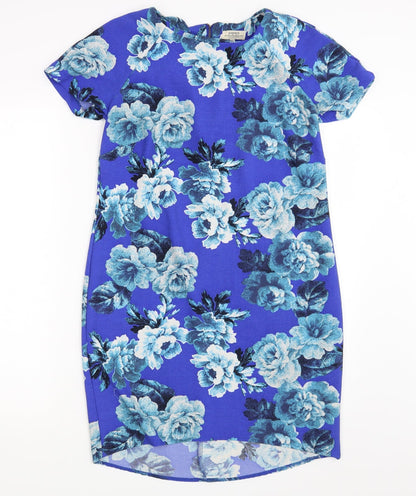 Papaya Womens Blue Floral  Fit & Flare  Size 10