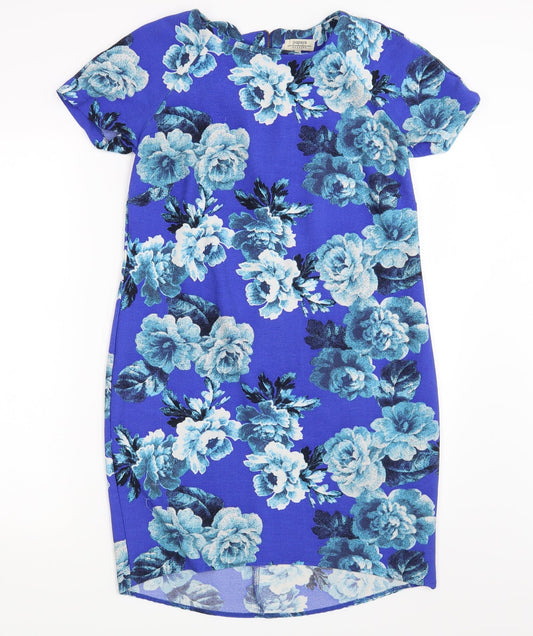 Papaya Womens Blue Floral  Fit & Flare  Size 10