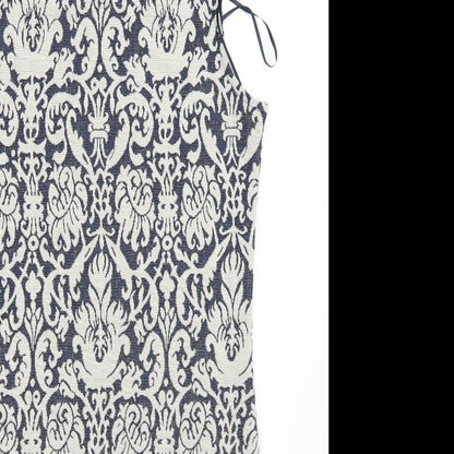 TU Womens Blue Paisley  Fit & Flare  Size 8