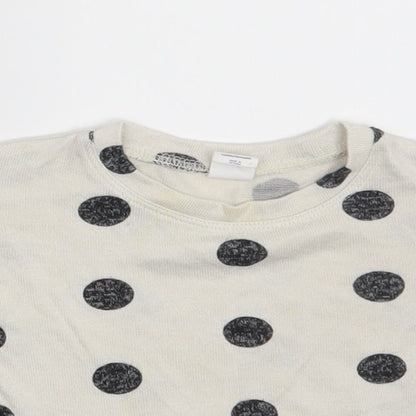 Baby GAP Girls Beige Polka Dot Rayon Pullover T-Shirt Size 6-9 Months