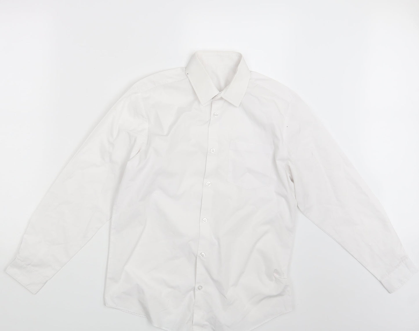 George Boys White   Basic Button-Up Size 13-14 Years