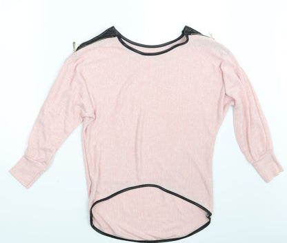 Womens Pink   Pullover Sweatshirt One Size