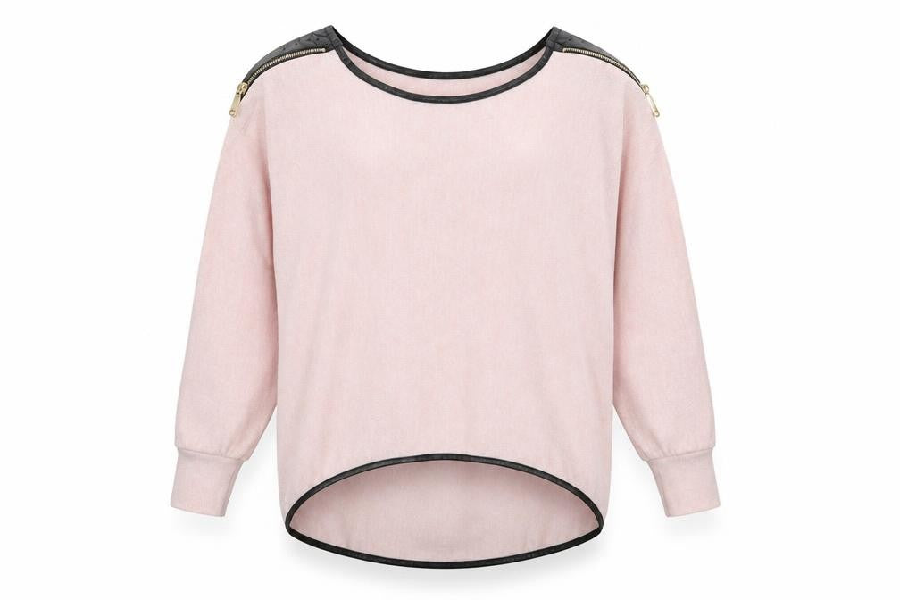Womens Pink   Pullover Sweatshirt One Size