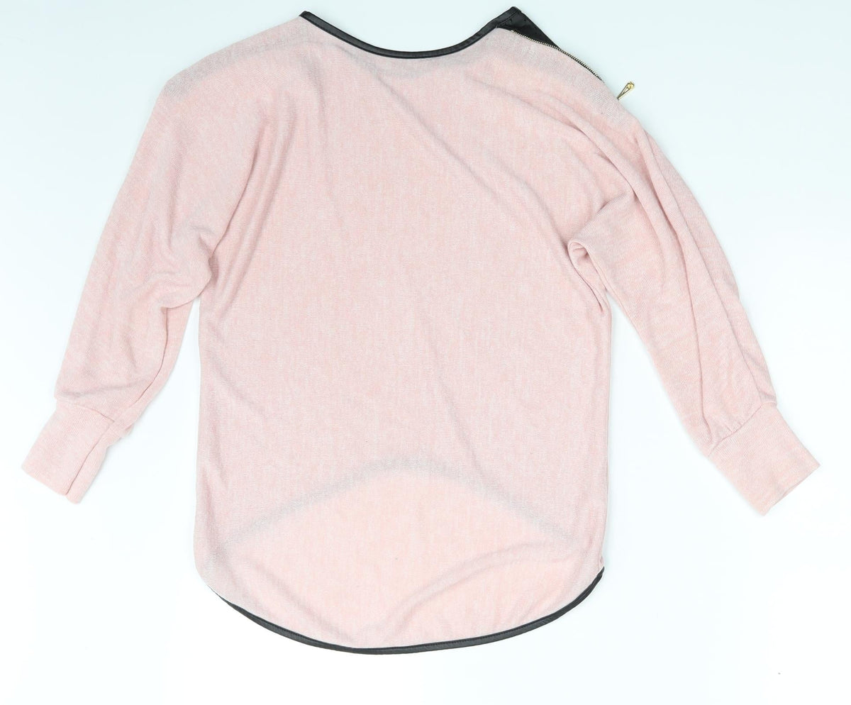 Womens Pink   Pullover Sweatshirt One Size