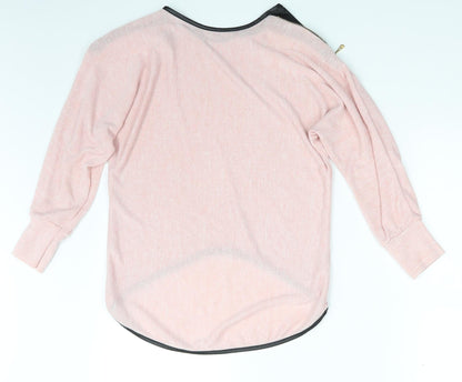 Womens Pink   Pullover Sweatshirt One Size
