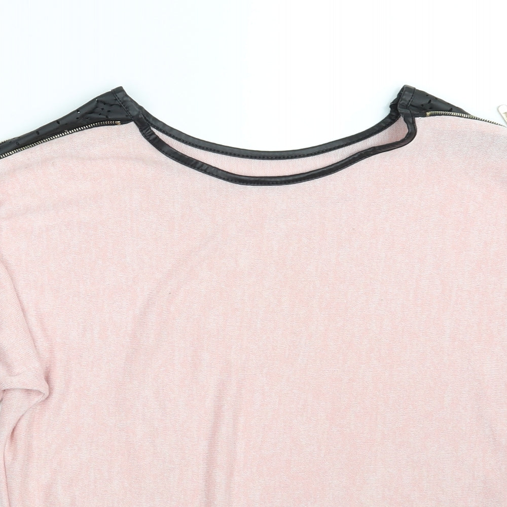 Womens Pink   Pullover Sweatshirt One Size