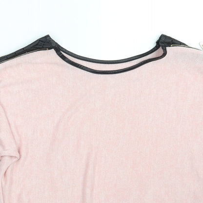 Womens Pink   Pullover Sweatshirt One Size