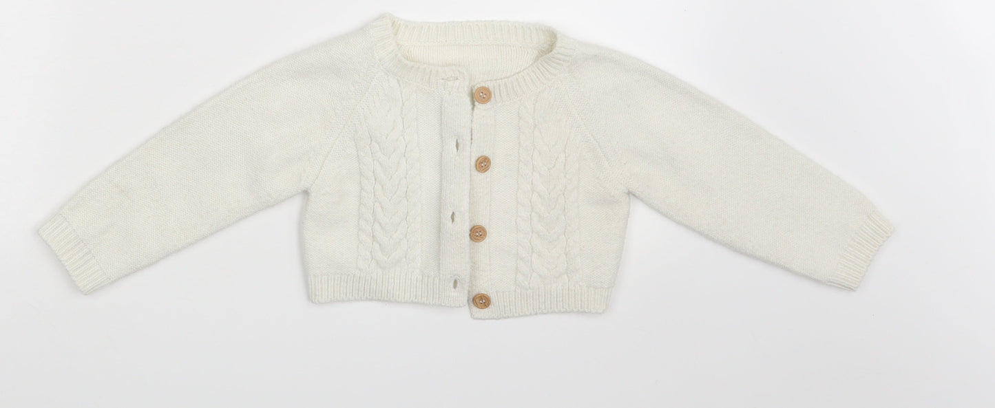Nutmeg Baby Ivory   Cardigan Jumper Size 12-18 Months