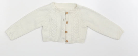 Nutmeg Baby Ivory   Cardigan Jumper Size 12-18 Months