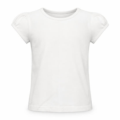 Front view of Next girls’ ivory basic t-shirt, size 7, years