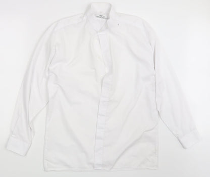 Mens UK Size One Size Disley White  Button-Up Long Sleeve Casual Shirt