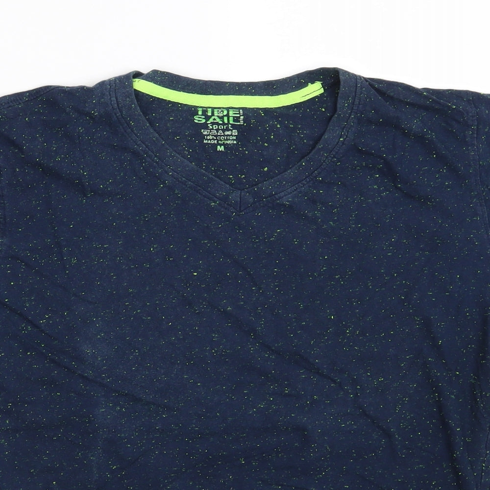 Tide & Sail Mens Blue Polka Dot   T-Shirt Size M