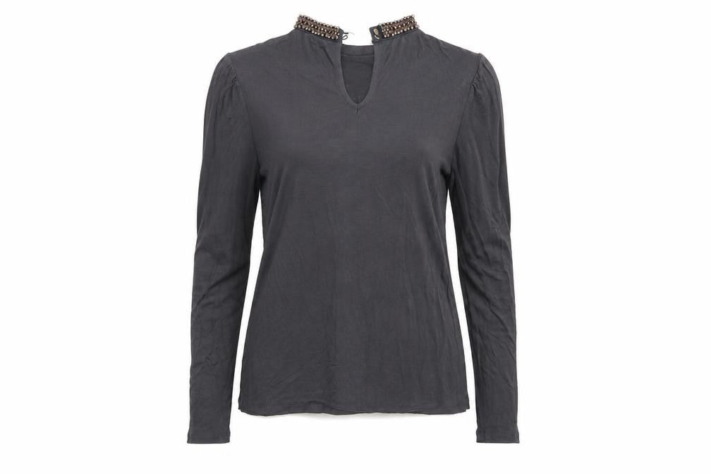 Womens UK Size S Oasis Grey Basic T-Shirt