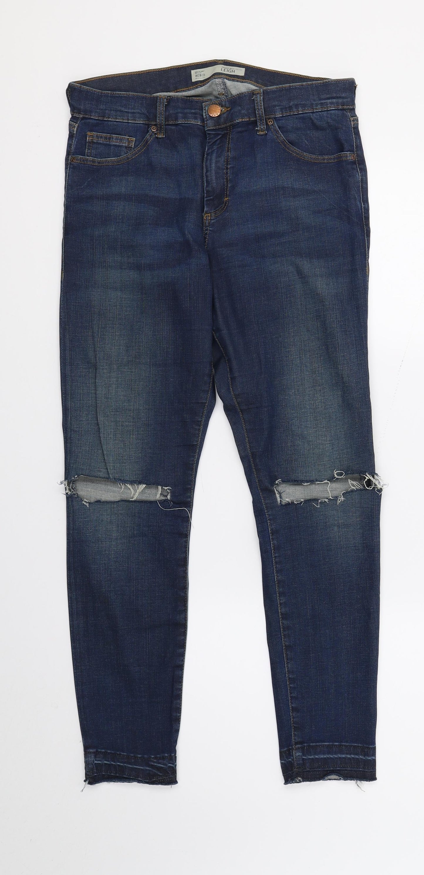 Topshop Womens Blue  Denim Skinny Jeans  L28 in
