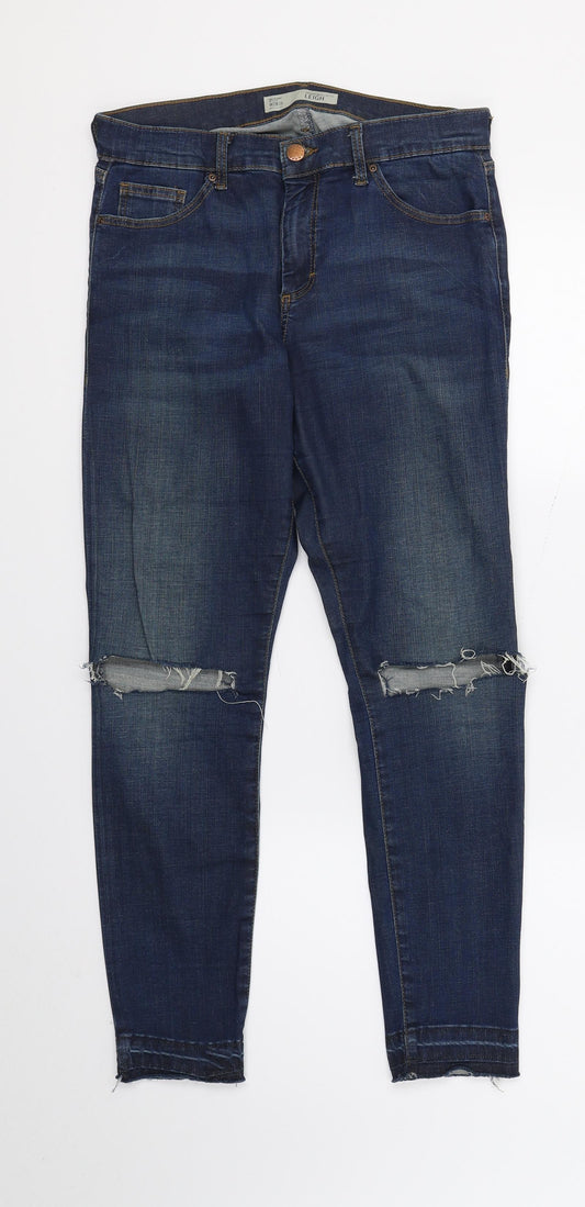 Topshop Womens Blue  Denim Skinny Jeans  L28 in