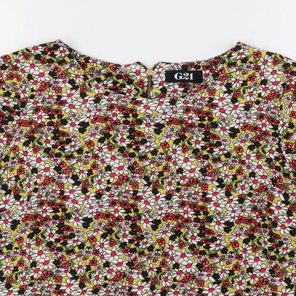 Womens UK Size 12 G21 Multicoloured Basic T-Shirt