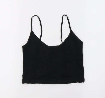 Womens UK Size 10 Atmosphere Black Basic T-Shirt