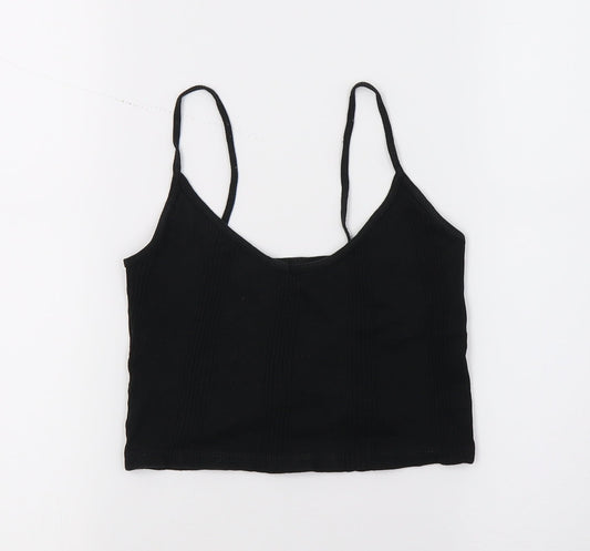 Womens UK Size 10 Atmosphere Black Basic T-Shirt