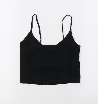 Womens UK Size 10 Atmosphere Black Basic T-Shirt