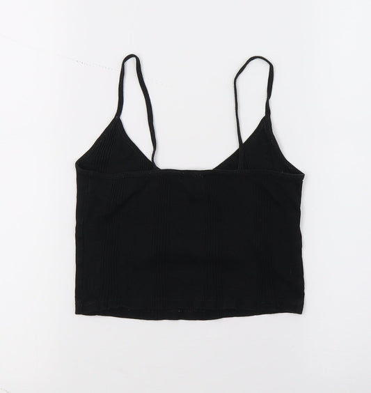 Womens UK Size 10 Atmosphere Black Basic T-Shirt