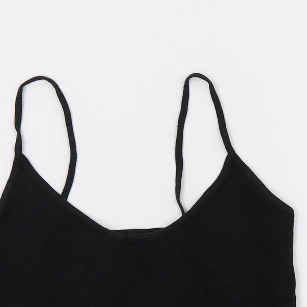 Womens UK Size 10 Atmosphere Black Basic T-Shirt