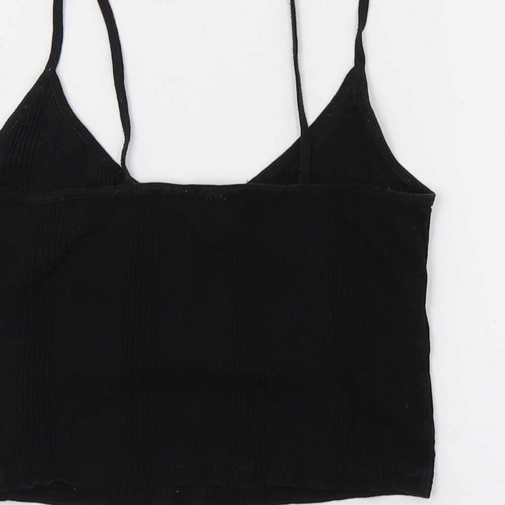 Womens UK Size 10 Atmosphere Black Basic T-Shirt