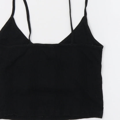 Womens UK Size 10 Atmosphere Black Basic T-Shirt