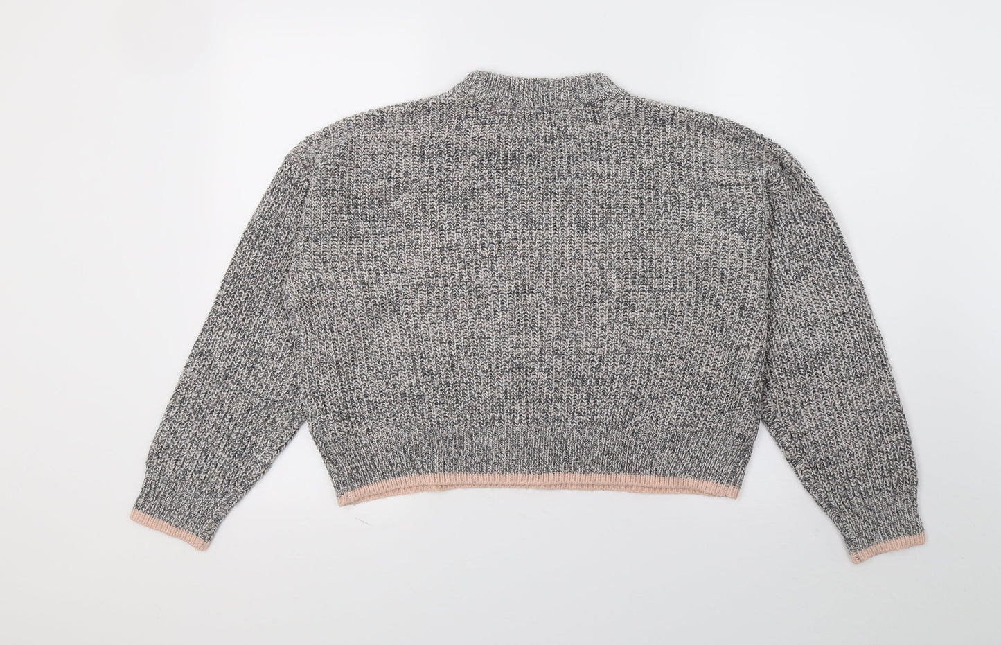 Topshop Womens Grey  Knit Pullover Jumper Size 10