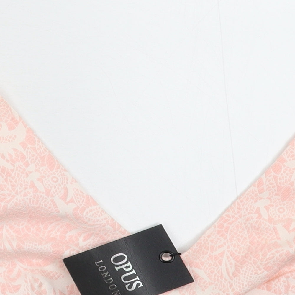 Womens UK Size 14 OPUS Pink Cropped Tank