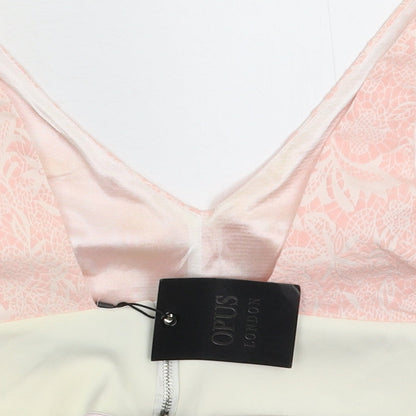 Womens UK Size 14 OPUS Pink Cropped Tank