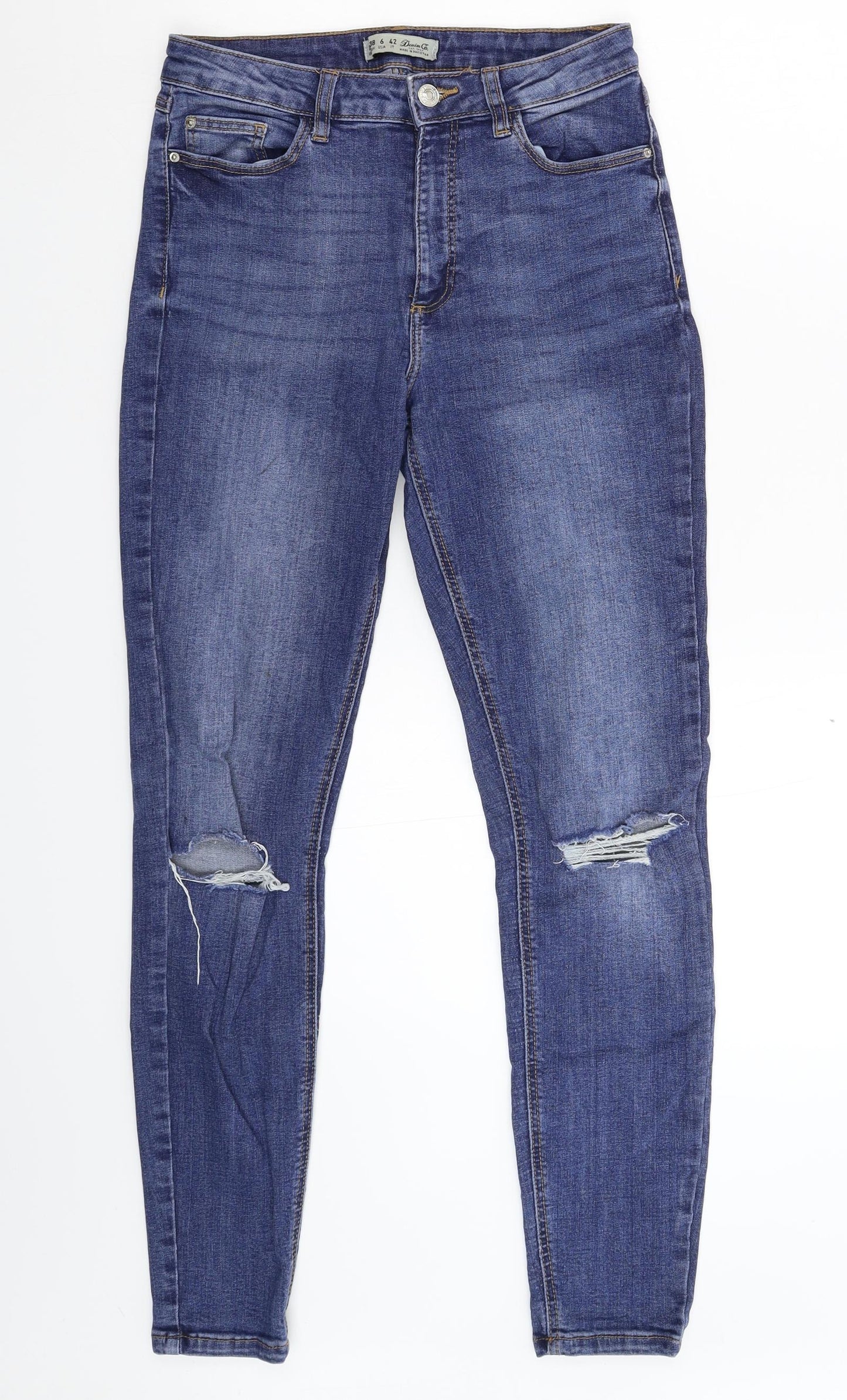 Denim & Co. Womens Blue  Denim Skinny Jeans Size 10 L29 in
