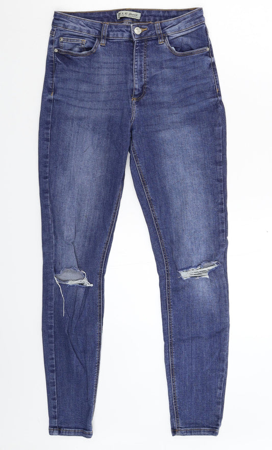 Denim & Co. Womens Blue  Denim Skinny Jeans Size 10 L29 in