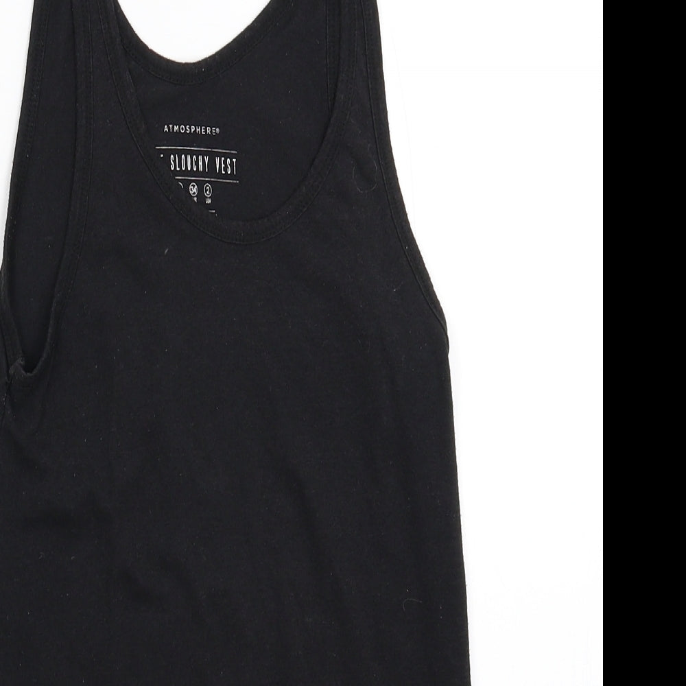 Womens UK Size 6 Atmosphere Black Basic Tank