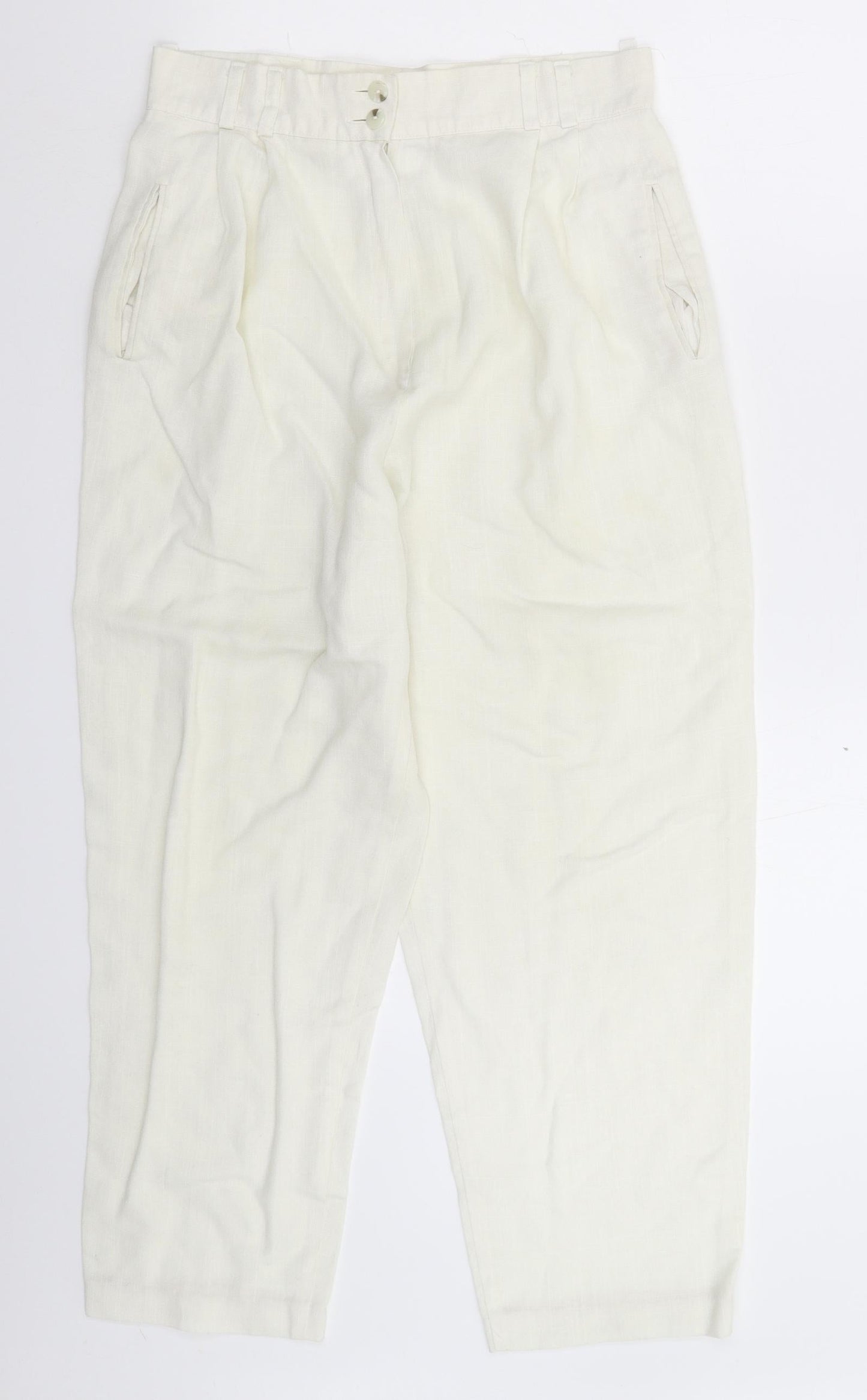 Classic Collection Womens White   Trousers  Size 14 L25 in