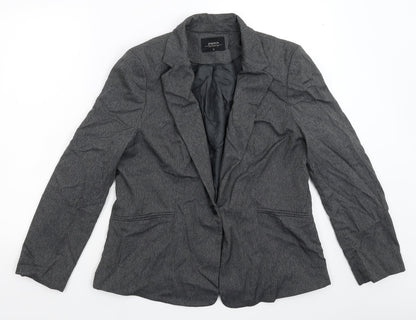 Papaya Womens Grey Striped  Jacket Suit Jacket Size 16