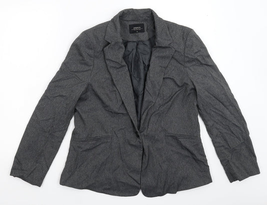 Papaya Womens Grey Striped  Jacket Suit Jacket Size 16